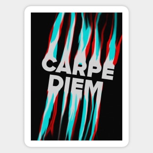 "CARPE DIEM" Inspirational Poster | Seize the Day with Confidence Sticker